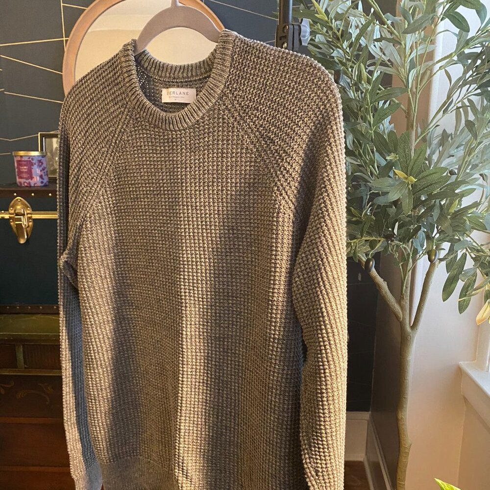 Everlane Men's Crewneck Sweater in Olive